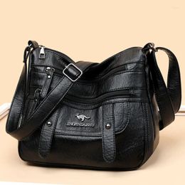 Schoudertassen vrouwen zachte faux lederen tas mode casual textuur crossbody luxe ontwerper bolso mujer