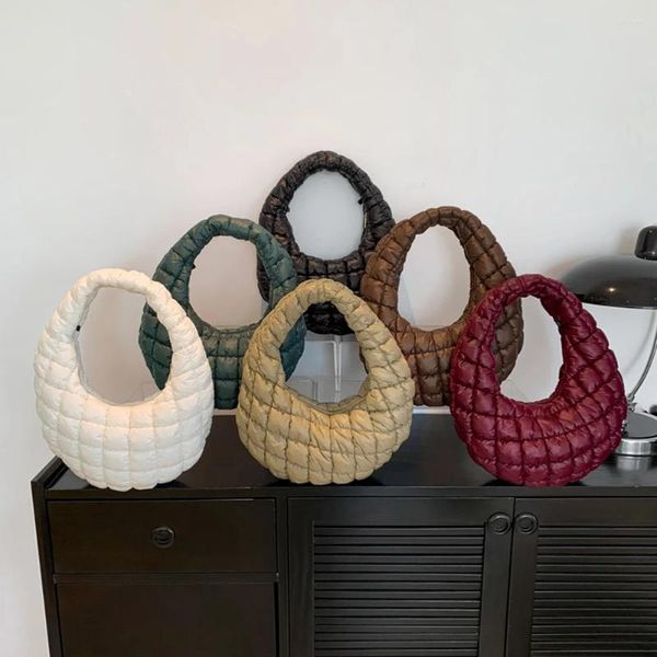 Bolsos de hombro para mujer, bolso con asa superior, versátil, plisado en la nube, ligero, bolso de mano acolchado, bolso elegante para chica