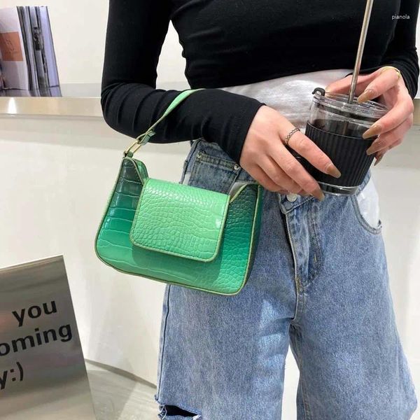 Sacs à bandouliers Femmes Vegan en cuir Sac Crocodile Modèle