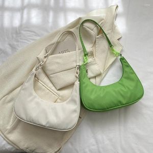 Schoudertassen vrouwen vintage tas vaste kleur oxford handtassen mode trendy oksel retro dames onderarm vrouwelijke hobos