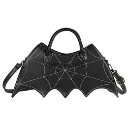 Schoudertassen Dames Y2K Leater Premium Feel Retro Fasion Bat Spider Web andbag Soulder CrossbodyH2422