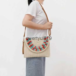 Sacs à bandoulière tissés, sac à bandoulière tendance, petit Design, Style ethnique, paille d'été, Cluqwertyui879