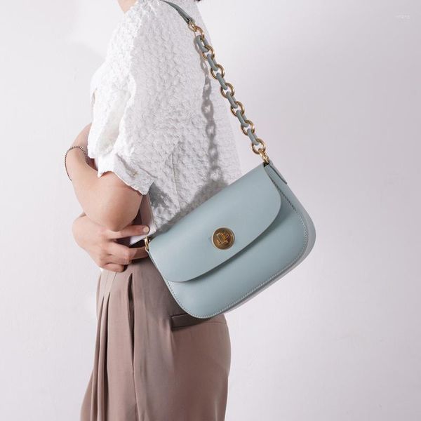 Bolsos De Hombro XHTY Cadena Gruesa Axila Versión Coreana De Las Mujeres De La Moda Simple 2023 Primavera Y Verano