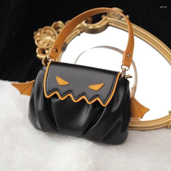 Bolsas de hombro Xiuya Gothic Lolita Party Bolso Halloween Bruja Calabaza Forma Pu Bolsa de cuero Lindo Diseñadores de moda Crossbody