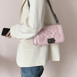 Sacs à bandoulière Xiuya doux rose bandoulière dames mode luxe chaîne femmes sac 2024 tendance décontracté PU cuir corée fête femme portefeuille