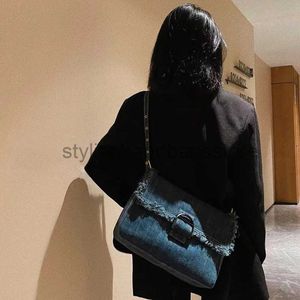 Bolsos de hombro Xuya Trend Bolso de hombro Street Women's Handbag 2023 Moda Casual Denim Flap Messenger Bag Y2K Hot Girls' Shoulder Bagstylishhandbagsstore