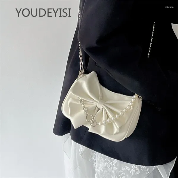 Sacs à bandoulières Youdeyisi Bow Love Women's Bag: Fashion Trendy Chain Messenger Niche Design High-Dee