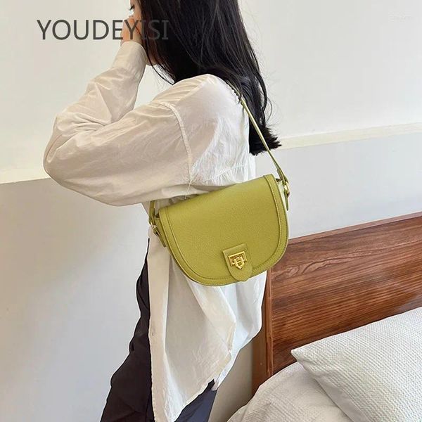 Sacs à bandouliers Youdeyisi Version coréenne du sac pour femmes simples: Tempérament sous-bras Small Round Bag Messenger à un épaule