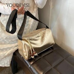 Schoudertassen youdeyisi dames rugband retro vaste kleur vierkant crossbody tas 2024 nieuwste luxe designer handtas