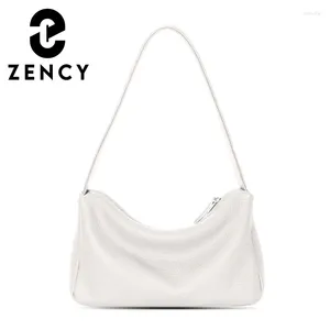 Sacs à bandouliers Zency 2024 Sac sous brassière de mode en cuir authentique pour femmes Retro High Quality Casual Hobos Tote Handsbag Femme