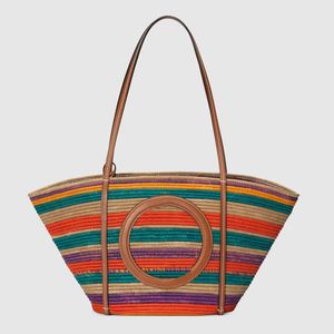 Hombro Blondie Tote Bag Playa Paja Bolsos Underarm Shopping Bags Totes Mujer Bolso Monedero Tejer Hierba Natural Vino Fibra de coco Correa ajustable