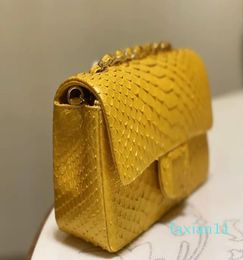 schouder crossbody tas handtas polstas dinervrouw tas geïmporteerd pythonhuid alle koperen vintage hardware