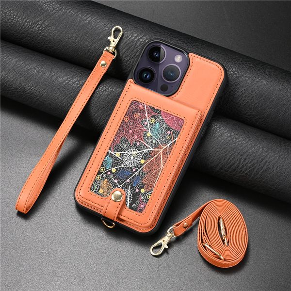 Funda para teléfono con graffiti en el hombro para iPhone 15 14 13 12 Pro Max Samsung Galaxy S23 Ultra S22 Plus A13 A14 A54 A53 A52 A73 A72 5G Funda trasera con soporte de billetera de cuero elegante