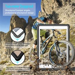 Bandoulière IP68 étanche étui transparent pour tablette pour iPad Pro 10,5 '' lanière réglable Sports de plein air protection complète transparente robuste armure coque anti-chute