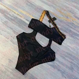 Maillot de bain à bretelles sexy creux femmes bikinis vacances d'été maillot de bain une pièce