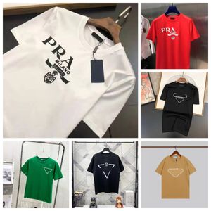 Herenontwerper T-shirt Geborduurd labels Kwaliteit Krachtige mode mannen en vrouwen korte t-shirt paar modellen katoen luxe mannen hiphop kleding