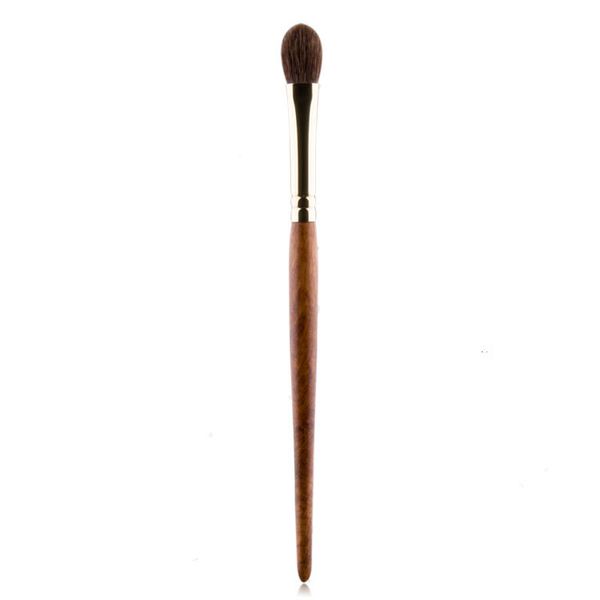 Shoushoulang Ka-807 Pinceaux de maquillage professionnels Pinceau surligneur pour yeux en poils de cheval de chèvre Pinceau pour ombre à paupières plaqué or 24 carats