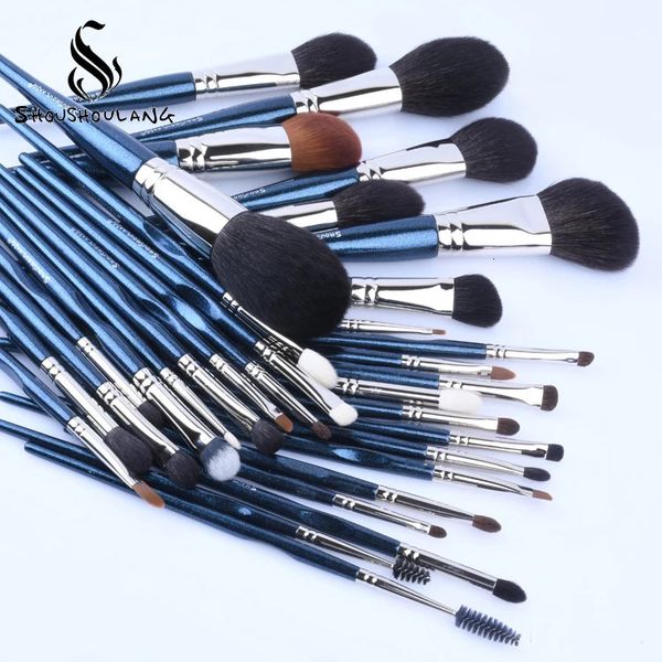 Shoushoulang professionnel maquillage à la main Brush set face en poudre à paupières à paupières molles de maquillage de poils de chair doux 240403