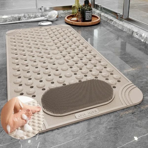 Alfombrilla de baño para ducha, masajeador de pies con ventosas antideslizantes, alfombrilla de baño, cepillo de masaje con ventosa de silicona para uso en el baño 240226