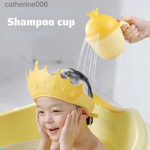 Bouchons de douche 1pc Baby Bath Caps Toddle Shampooing Crown Children Bathing Bailer Baby Shower Spoons Child Washing Hair tasse Kids Tooll231110