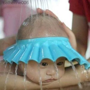 Bonnets de douche Bonnet de shampooing réglable pour bébé enfants laver la Protection des cheveux accessoires de soins de santé infantile nouveau doux EVA bébé bain imperméable HatL231110