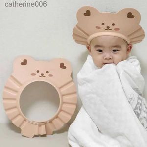 Bonnets de douche Bonnet de shampoing réglable pour bébé chapeau de lavage de cheveux doux pour enfants bain douche bouclier d'oreille chapeau de cheveux pour enfants de 0 à 6 ans couvre-tête CapL231110