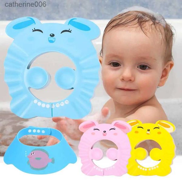 Bonnets de douche Bonnets de douche réglables pour bébé enfant enfants imperméable shampooing chapeau lavage cheveux bain bouclier étanche oreille Protection des yeux visière L231110