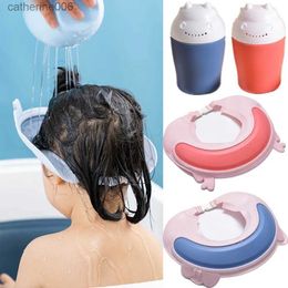 Bonnets de douche Bébé réglable shampooing casquettes Silicone étanche oreille Protection des yeux chapeau de douche dessin animé enfants bain cheveux lavage outils L231110