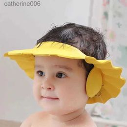 Douche Caps Baby Douche Cap Badmuts Verstelbare Babybadje voor Hoofd Cap Vizier voor Wassen Drop ShippingL231110