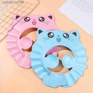 Shower Caps Baby Shower Soft Cap Adjustable Hair Wash Hat for Kids Ear Protection Safe Children Shampoo Bathing Shower Protect Head CoverL231118