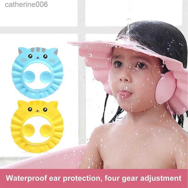 Bonnets de douche Bonnet souple de douche pour bébé | Chapeau de lavage de cheveux réglable, Protection des oreilles du nouveau-né, sûr pour enfants, bouclier de shampoing pour enfants, couverture de tête de bain L231110