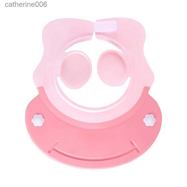 Bonnets de douche Enfants capuchon étanche sûr bébé bain douche chapeau réglable accessoires visière pour le bain protéger les yeux oreilles PVC costume 0-6 KidsL231110