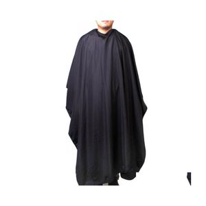 Bonnets de douche Boucle de fer Col rond Coiffure Cape Salon Barber Robe de coupe de cheveux Er Large 140 x 120 cm Noir Drop Delivery Home Ga Dhsor