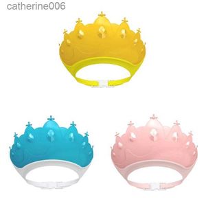 Bonnets de douche Bonnet de shampoing pour enfants couronne de douche de bébé imperméable pour chapeau de protection pour bébé enfants fille garçon taille réglable bouclier de cheveux L231110