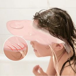 Bonnets de douche Bonnet de shampoing pour enfants, imperméable, protection des oreilles, artefact de douche pour enfants, bonnet de bain pour bébé fille, réglable, rose, bleu, 231024