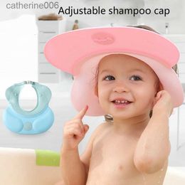 Bonnets de douche Multifonction bain lavage cheveux casquette Protection des oreilles enfants shampooing bonnet bonnets de douche bébé shampooing chapeau doux réglable bain visière L231110