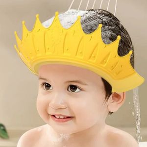 Bonnets de douche Bonnet de shampoing imperméable à l'eau Protection des oreilles Bonnet de douche pour bébé avec bonnet de shampoing pour enfants en silicone réglable 231024