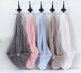 Bonnets de douche femmes serviette Super absorbant séchage rapide plus épais microfibre serviette de bain cheveux sec Cap Rapid6436279