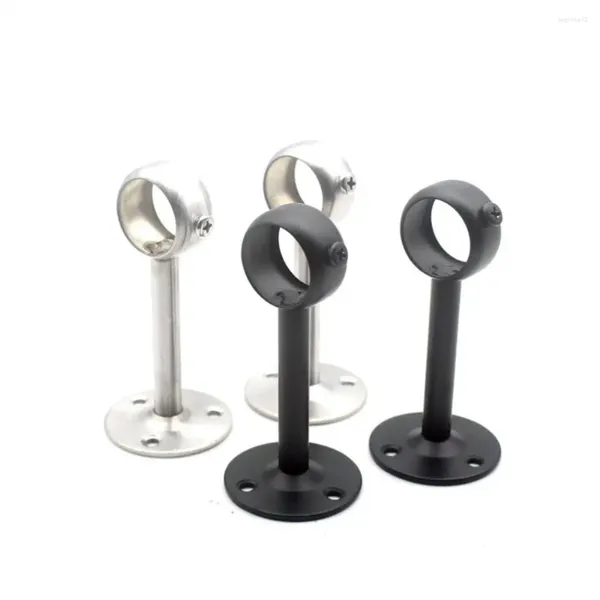 Rideaux de douche 1 Ensemble en acier inoxydable avec des ongles, garde-robe porte-rail tube de support de support