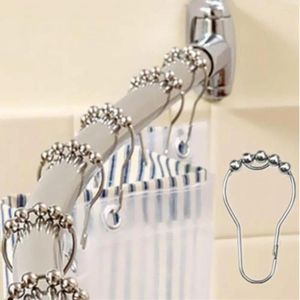 Rideaux de douche 12 pc / set rideau poteaux de bague