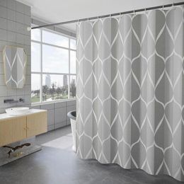 Rideaux de douche 180 x 180 cm Ensemble imperméable avec 12 crochets Baignoire à séchage lavable épaissis pour salle de bain