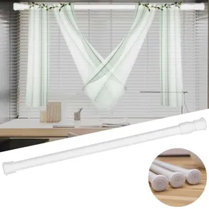 Rideaux de douche 1pc multi-usages à ressort extensible extensible net voile tension rideau rail tiges de poteau