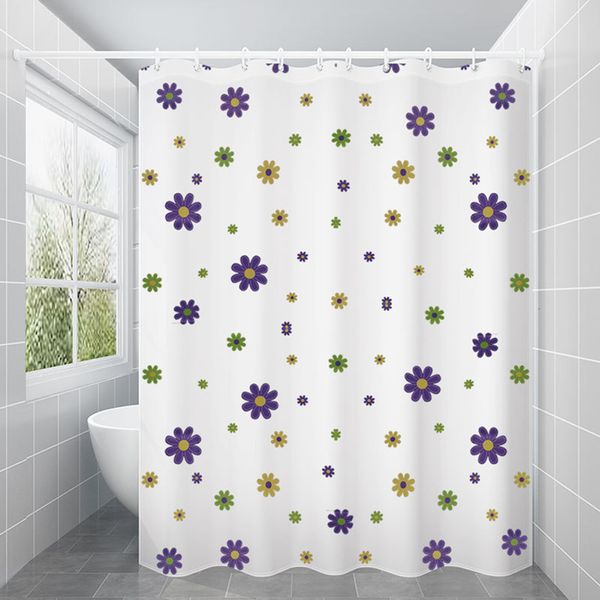 Rideaux de douche 1Pc rideau de douche rideau de salle de bain avec crochets Silicone étanche 180*200cm outils de rechange pour salle de bain décor thème mise à jour 230322