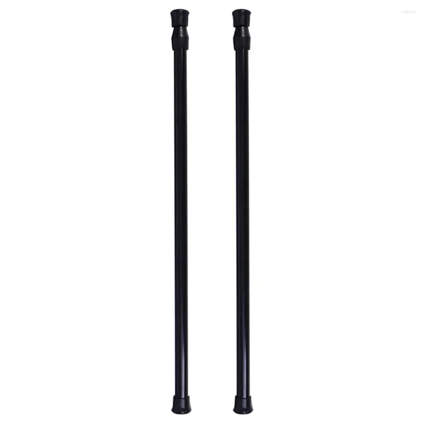 Rideaux de douche 2 pcs Spring Rideau Rod Stick Vêtements Séchage Cravate Sciccors Bureau en acier à haute teneur en carbone Tension Pole