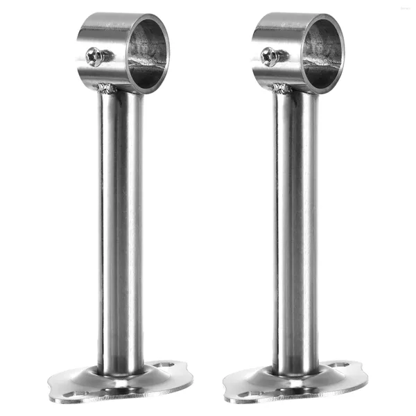 Rideaux de douche 2pcs 32 mm en acier inoxydable placard de tige de tige d'armoire de monting