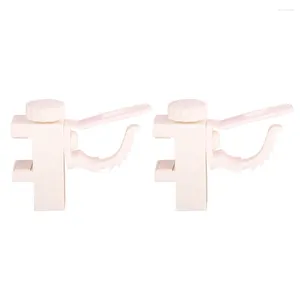 Rideaux de douche 2pcs polyvalent facile à installer support clip de suspension fixation de stockage à domicile pivotant accessoires flexibles crochets muraux rideau ABS