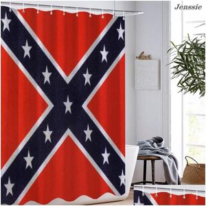 Douchegordijnen 3d vlaggordijn Amerikaans en Canadees bad waterdichte badkamer polyester doek decor drop levering huizen tuin toegang otpal