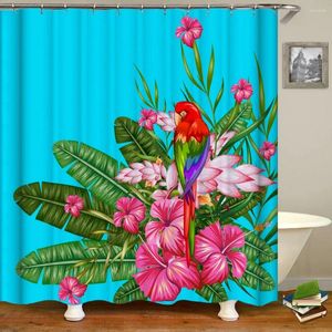 Douchegordijnen 3D Toekan Vogels Bloem Afdrukken Bad Polyester Wasbare Stof Met Haken Huis Decoratief Scherm