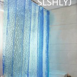 Cortinas de ducha Cubo de agua 3D cortina de ducha PEVA cortina de baño impermeable a prueba de moho conjunto de baño femenino conjunto de cortina de ducha 230322