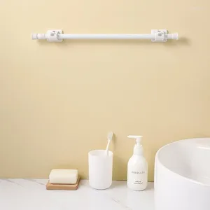 Rideaux de douche 40 à 90 cm barre de serviette réglable tige extensible sans forage rideau armoire à crochet Clip support
